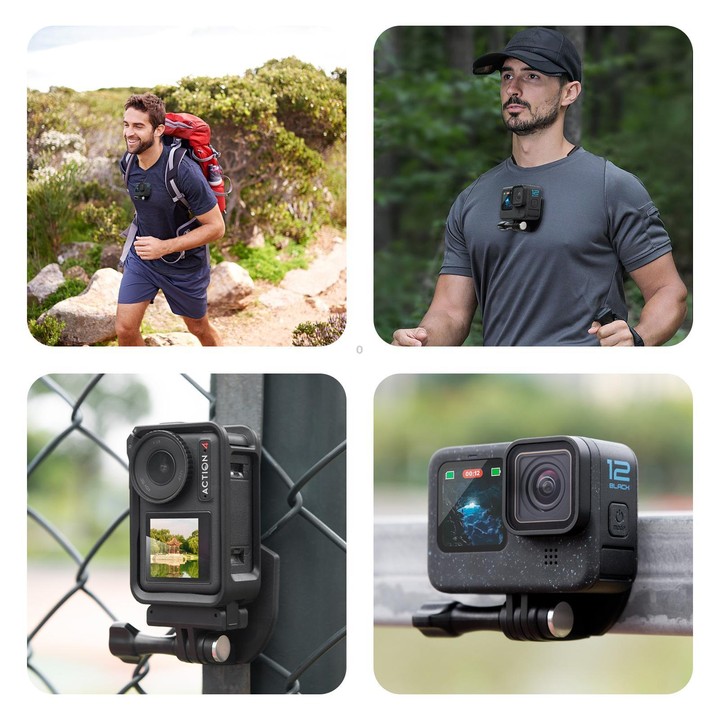 PULUZ Action Camera Magnetic Neck Mount Holder Vlog POV Neck Strap (Black)