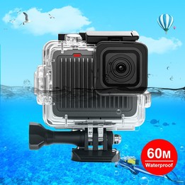 For GoPro HERO 4K 2024 PULUZ 60m / 196ft Waterproof Housing Protective Case with Buckle Basic Mount & Screw (Transparent)