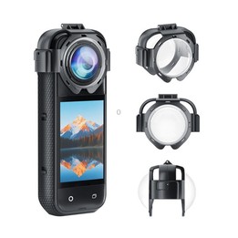 For Insta360 X5 PULUZ Snap-on Optical Tempered Glass Lens Guard Protective Cover (Transparent)