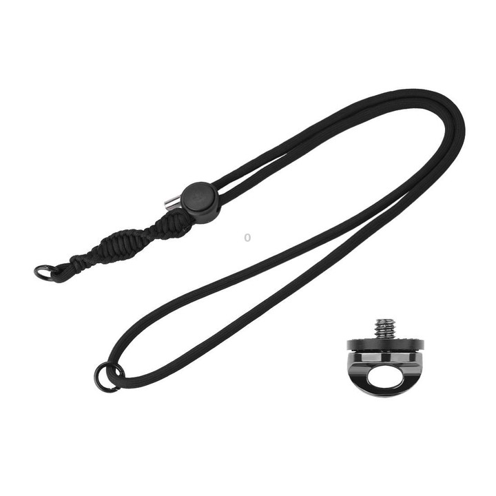 PULUZ Sports Camera Lanyard Long Adjustable Anti-lost Rope for DJI OSMO Pocket 4 / 3 / Insta360 X5 (Black)
