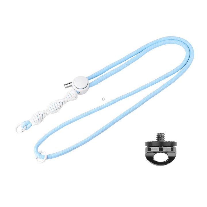 PULUZ Sports Camera Lanyard Long Adjustable Anti-lost Rope for DJI OSMO Pocket 4 / 3 / Insta360 X5 (Blue)