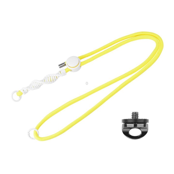 PULUZ Sports Camera Lanyard Long Adjustable Anti-lost Rope for DJI OSMO Pocket 4 / 3 / Insta360 X5 (Yellow)