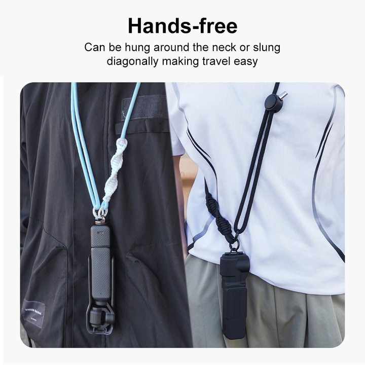 PULUZ Sports Camera Lanyard Long Adjustable Anti-lost Rope for DJI OSMO Pocket 4 / 3 / Insta360 X5 (Yellow)