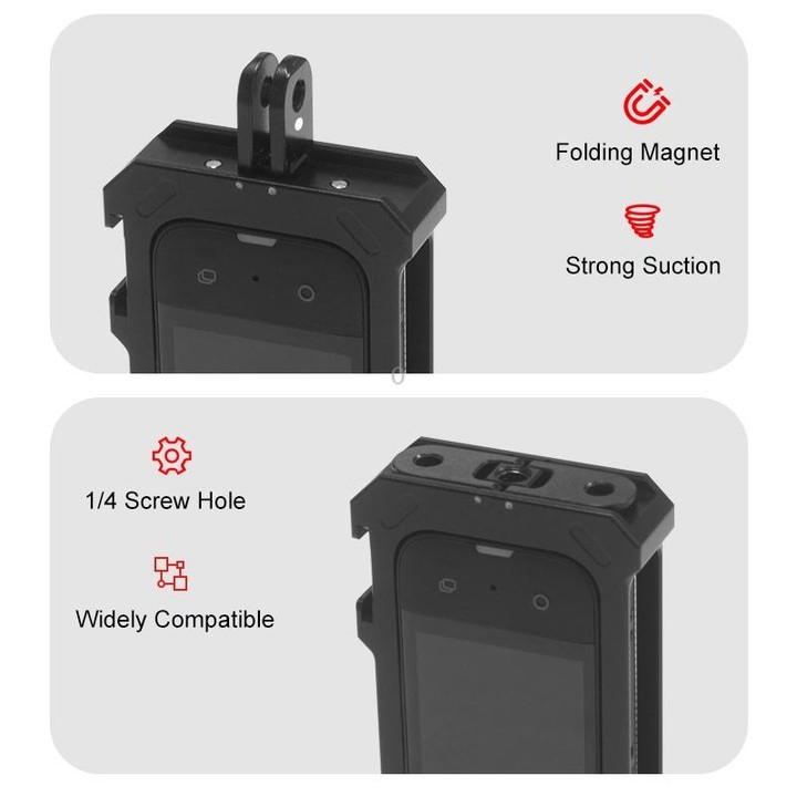 For Insta360 X3 PULUZ Metal Protective Cage Rig Housing Frame with Expand Cold Shoe Base & Tripod Adapter(Black)