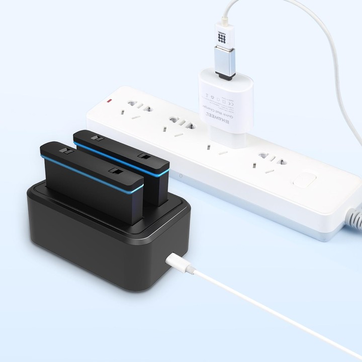 For Insta360 X3 PULUZ USB Dual Batteries Charger with Indicator Light