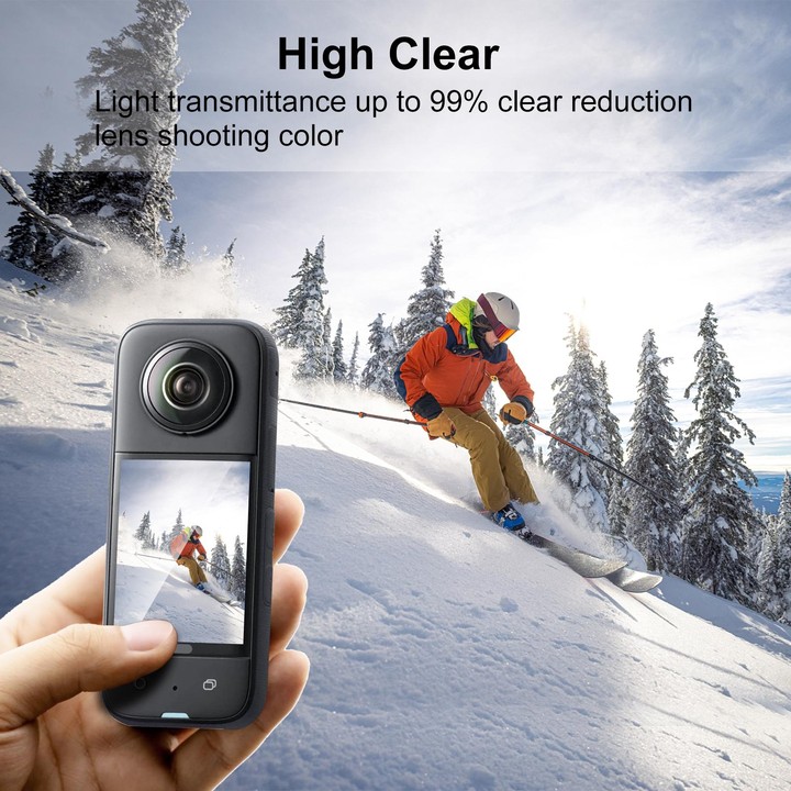For Insta360 X3 PULUZ 2pcs Curved HD Screen Film(Transparent)