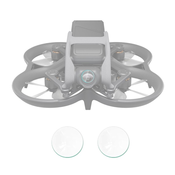 For DJI Avata PULUZ 2pcs Tempered Glass Drone Lens Film(Transparent)