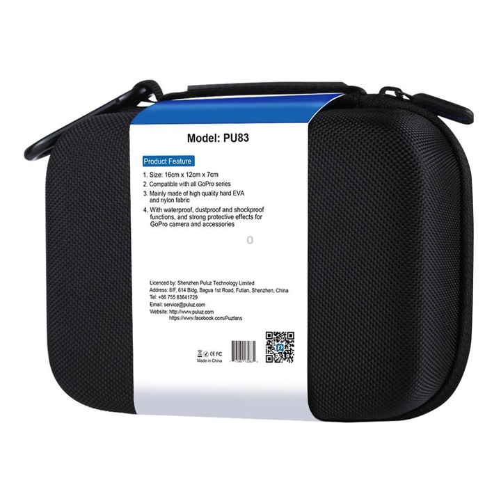 PULUZ Waterproof Carrying and Travel Case for GoPro, DJI Osmo Action and other Sport Cameras Accessories, Small Size: 16cm x 12c