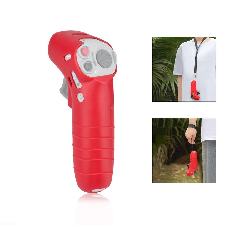 For DJI RC Motion 2 / DJI Avata / FPV Rocker PULUZ Silicone Protective Case with Neck Strap(Red)