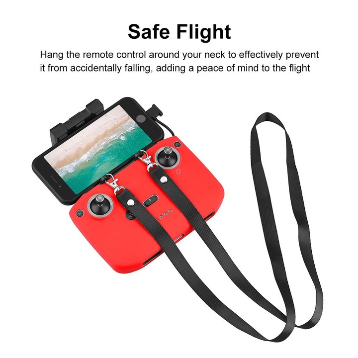 PULUZ Nylon Dual-Hook Anti-lost Anti-fall Neck Strap Lanyard for DJI Mini 3 / 3 Pro / Mavic 3 / Air 2 / 2S Remote Control (Black