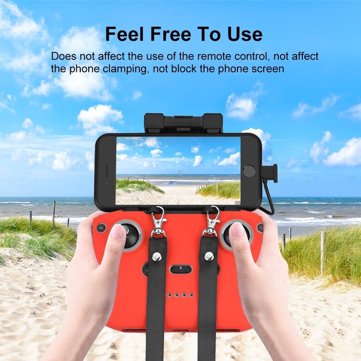 PULUZ Nylon Dual-Hook Anti-lost Anti-fall Neck Strap Lanyard for DJI Mini 3 / 3 Pro / Mavic 3 / Air 2 / 2S Remote Control (Black