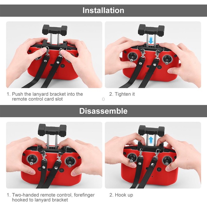 PULUZ Shockproof Anti-scratch Silicone Case with Neck Strap For DJI Neo / Mini 3 / 3 Pro / Mavic 3 / Air 2S / Mini 2 RC-N2 / RC-