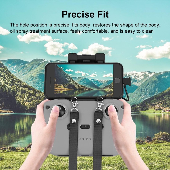 PULUZ Shockproof Anti-scratch Silicone Case with Neck Strap For DJI Neo / Mini 3 / 3 Pro / Mavic 3 / Air 2S / Mini 2 RC-N2 / RC-