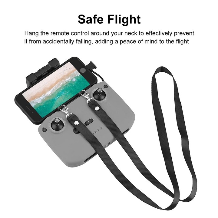 PULUZ Shockproof Anti-scratch Silicone Case with Neck Strap For DJI Neo / Mini 3 / 3 Pro / Mavic 3 / Air 2S / Mini 2 RC-N2 / RC-