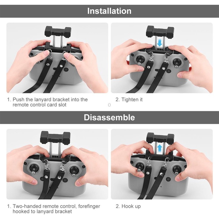 PULUZ Shockproof Anti-scratch Silicone Case with Neck Strap For DJI Neo / Mini 3 / 3 Pro / Mavic 3 / Air 2S / Mini 2 RC-N2 / RC-