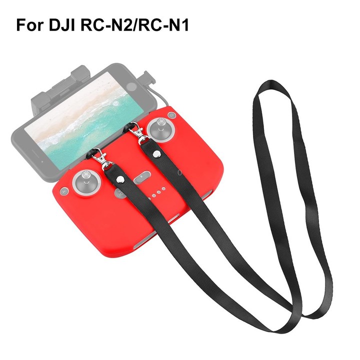 PULUZ Shockproof Anti-scratch Silicone Case with Neck Strap For DJI Neo / Mini 3 / 3 Pro / Mavic 3 / Air 2S / Mini 2 RC-N2 / RC-