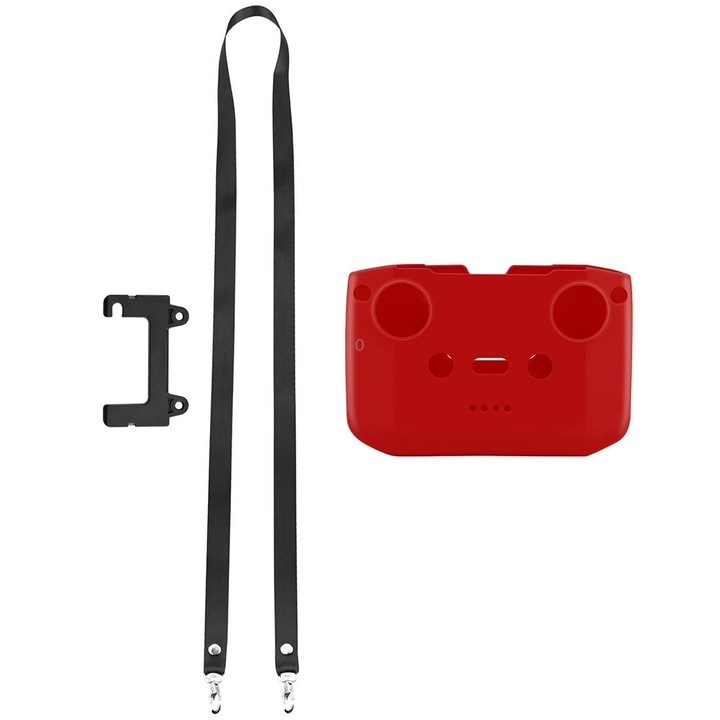 PULUZ Shockproof Anti-scratch Silicone Case with Neck Strap For DJI Neo / Mini 3 / 3 Pro / Mavic 3 / Air 2S / Mini 2 RC-N2 / RC-