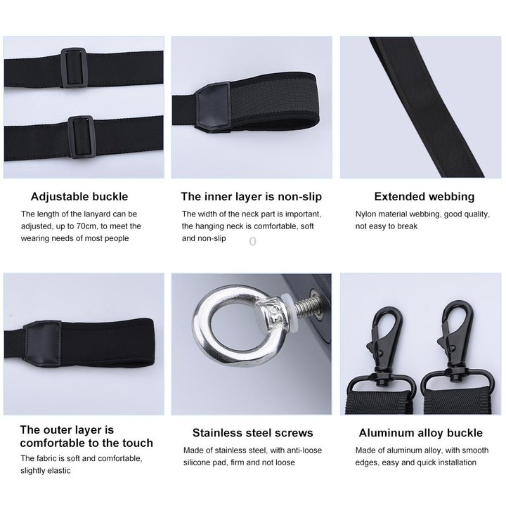 PULUZ Neck Lanyard Strap for DJI RC 2 / RC 1 / Air 3 / Mini 4 Pro / Mini 3 Pro / Air 2S / Air 2 / Mavic 2 Screen Remote Control