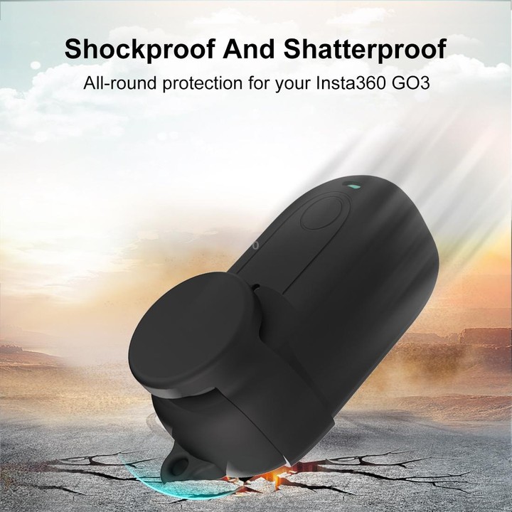 For Insta360 GO 3 PULUZ Camera Silicone Case with Lens Cover (Black)