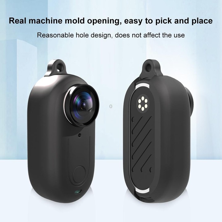 For Insta360 GO 3 PULUZ Camera Silicone Case with Lens Cover (Black)