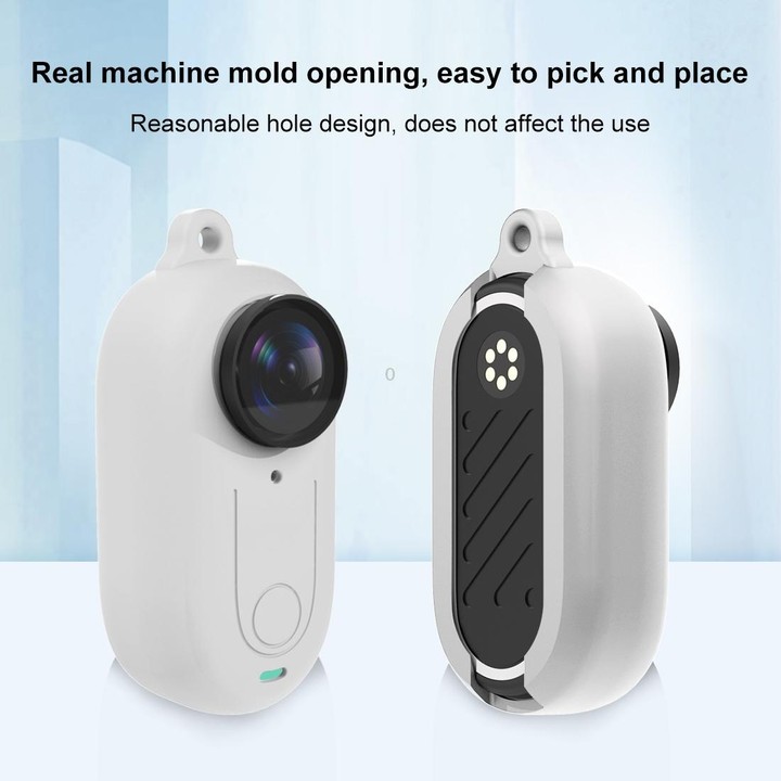 For Insta360 GO 3 PULUZ Camera Silicone Case with Lens Cover (White)