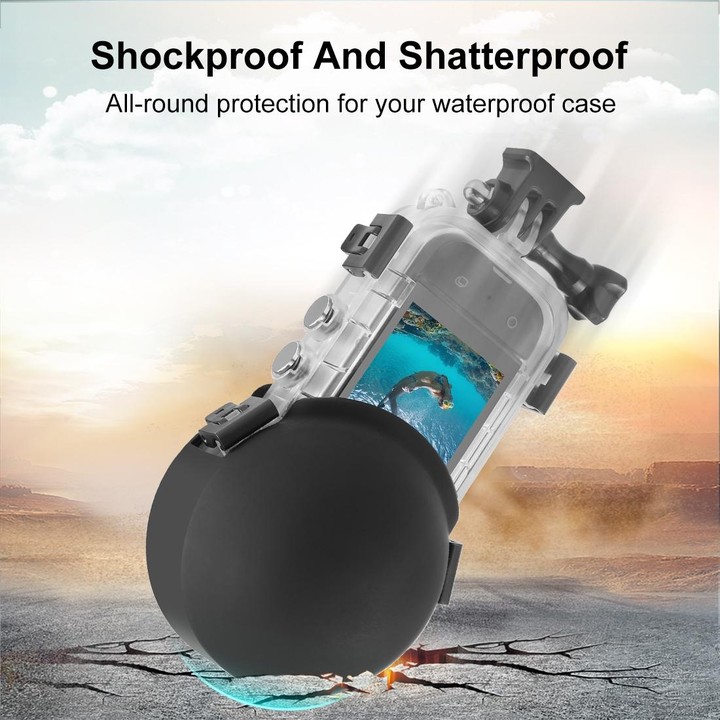 For Insta360 X4 Air / X4 / X3 PULUZ Invisible Dive Case Lens Guard Silicone Protective Cover (Black)
