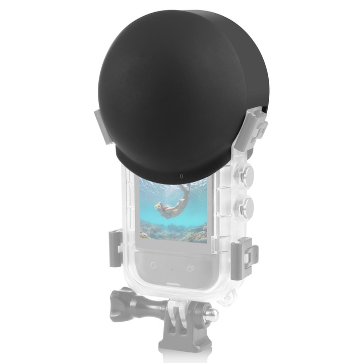 For Insta360 X4 Air / X4 / X3 PULUZ Invisible Dive Case Lens Guard Silicone Protective Cover (Black)