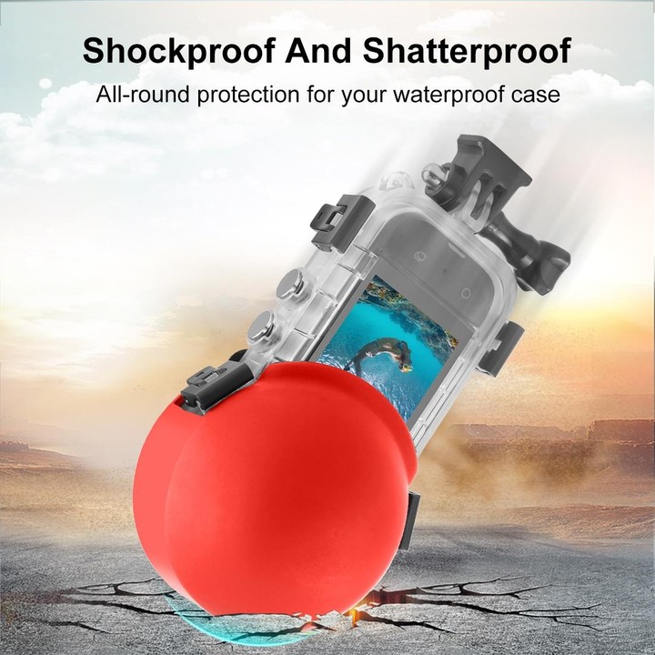 For Insta360 X4 Air / X4 / X3 PULUZ Invisible Dive Case Lens Guard Silicone Protective Cover (Red)