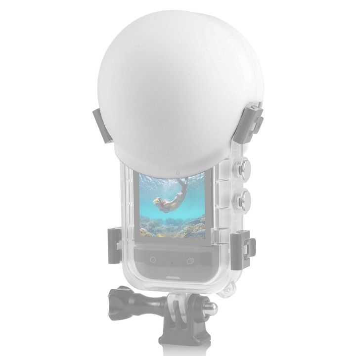 For Insta360 X4 Air / X4 / X3 PULUZ Invisible Dive Case Lens Guard Silicone Protective Cover (White)