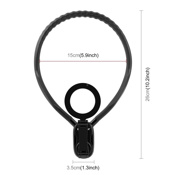 PULUZ Magnetic Collar Bracket POV View Mount with Phone Clamp for GoPro Action Cameras / Phones (Black)