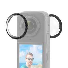 For Insta360 X4 PULUZ Rotation Optical Glass Lens Guard Protective Cover (Transparent)