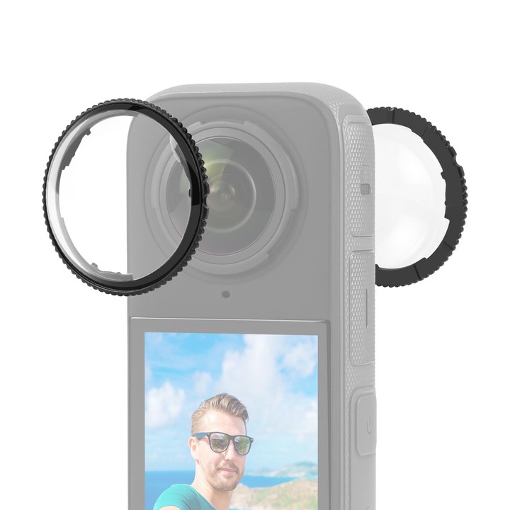 For Insta360 X4 PULUZ Rotation Optical Glass Lens Guard Protective Cover (Transparent)