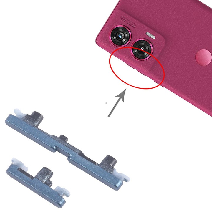 For Motorola Edge 50 Fusion OEM Power Button and Volume Control Button (Blue)