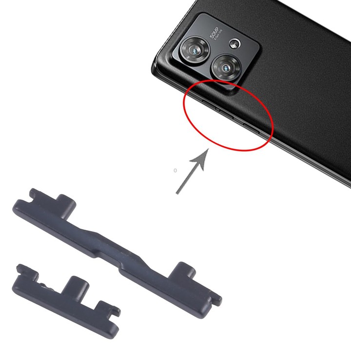 For Motorola Edge 40 Neo OEM Power Button and Volume Control Button (Black)