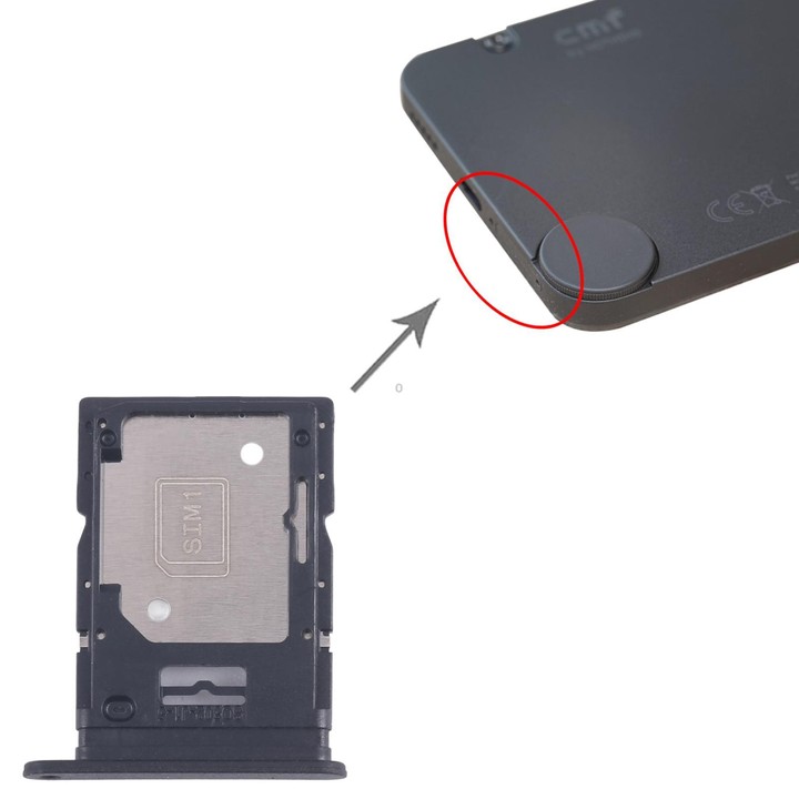 For Nothing Phone CMF Phone 1 SIM Card Tray + SIM / Micro SD Card Tray (Black)