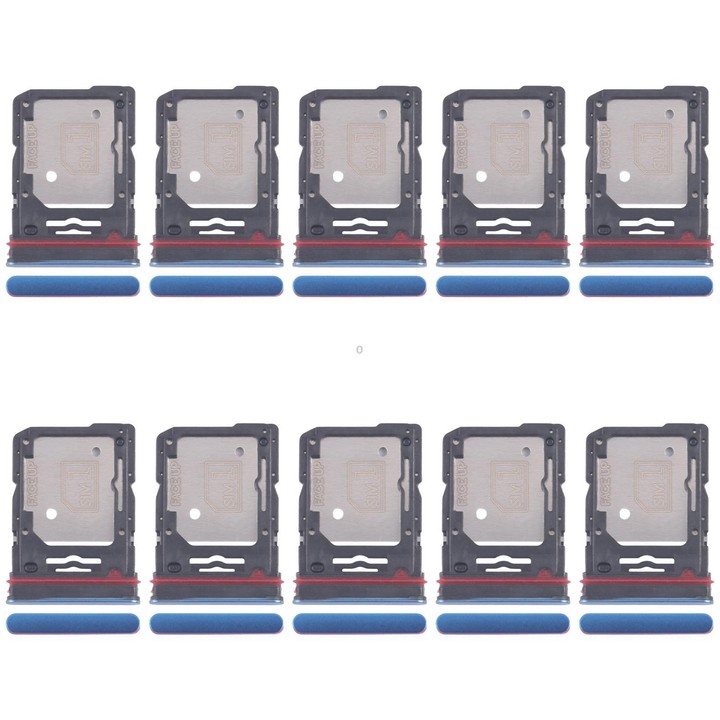 For Motorola Edge 60 10pcs Original SIM Card Tray + SIM Card Tray / Micro SD Card Tray (Blue)