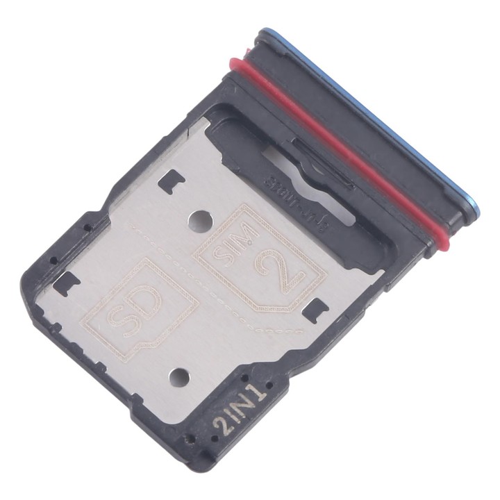 For Motorola Edge 60 10pcs Original SIM Card Tray + SIM Card Tray / Micro SD Card Tray (Blue)