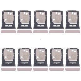 For OPPO Reno12 Pro CPH2629 10pcs Original SIM Card Tray + SIM Card Tray / Micro SD Card Tray (Pink)