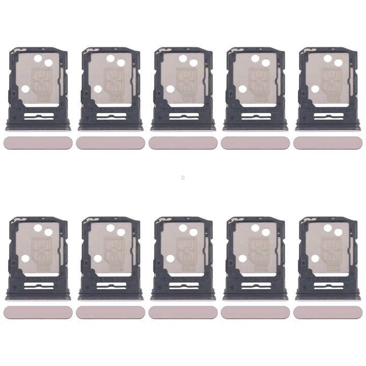For OPPO Reno12 Pro CPH2629 10pcs Original SIM Card Tray + SIM Card Tray / Micro SD Card Tray (Pink)