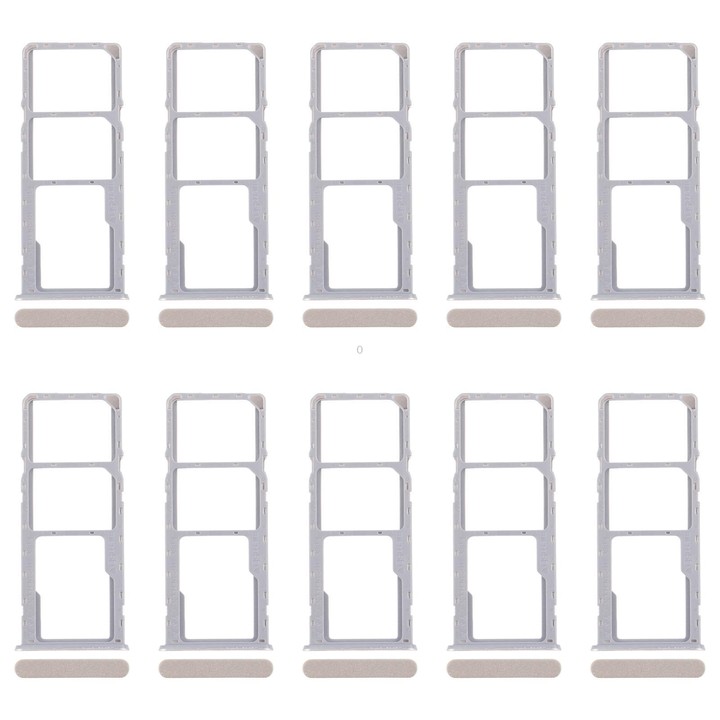 For Realme Narzo N53 4G 10pcs Original SIM Card Tray + SIM Card Tray + Micro SD Card Tray (Gold)