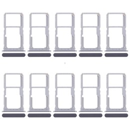 For Realme 14x India 10pcs Original SIM Card Tray + SIM Card Tray / Micro SD Card Tray (Black)