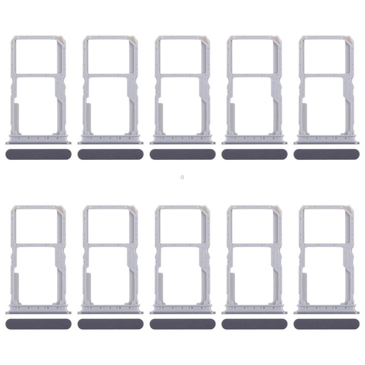 For Realme 14x India 10pcs Original SIM Card Tray + SIM Card Tray / Micro SD Card Tray (Black)