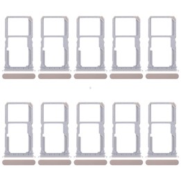For Realme 14x India 10pcs Original SIM Card Tray + SIM Card Tray / Micro SD Card Tray (Gold)