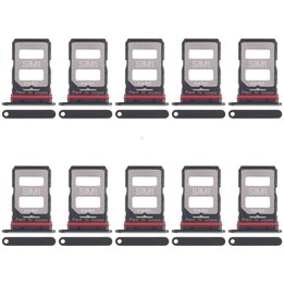 For Xiaomi Poco F6 Pro 10pcs SIM Card Tray + SIM Card Tray (Black)