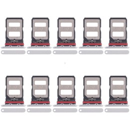 For Xiaomi Poco F6 Pro 10pcs SIM Card Tray + SIM Card Tray (Silver)