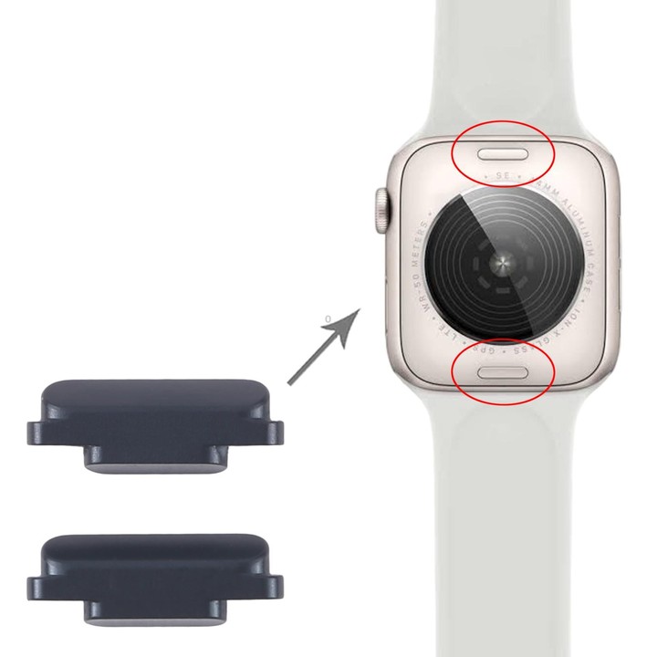 For Apple Watch SE 2022 / Watch SE 2025 1 Pair Watch Clasp (Midnight)
