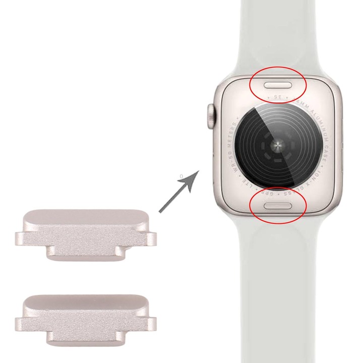 For Apple Watch SE 2022 / Watch SE 2025 1 Pair Watch Clasp (Starlight)