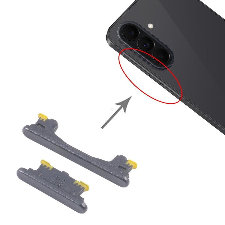 For Samsung Galaxy A37 SM-A376B 10set Power Button and Volume Control Button (Black)