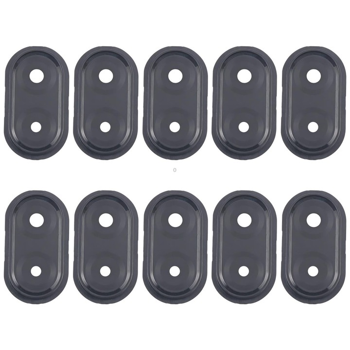For Samsung Galaxy A07 4G SM-A075F 10pcs Rear Camera Lens Cover (Black)