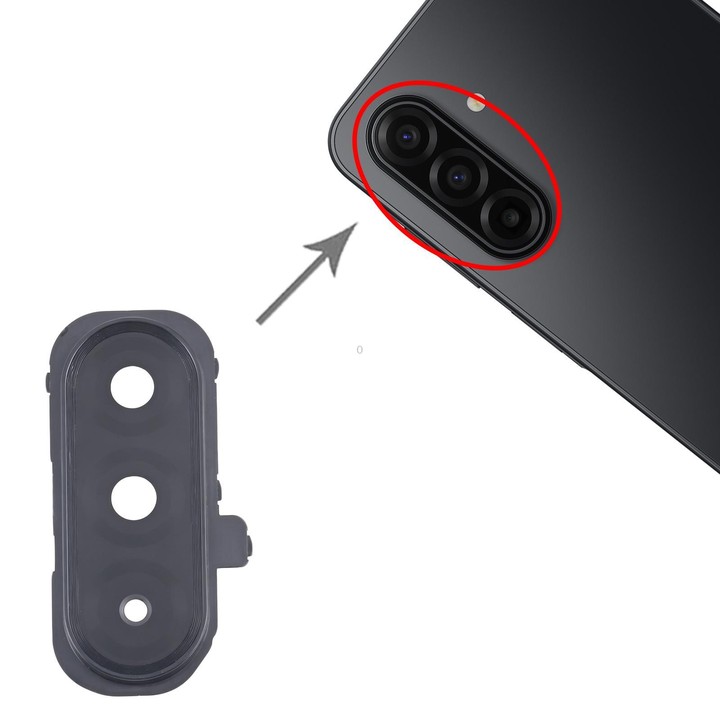 For Samsung Galaxy A17 4G SM-A175F 10pcs Rear Camera Lens Cover (Black)